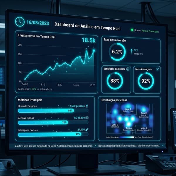 Preview do dashboard ao vivo