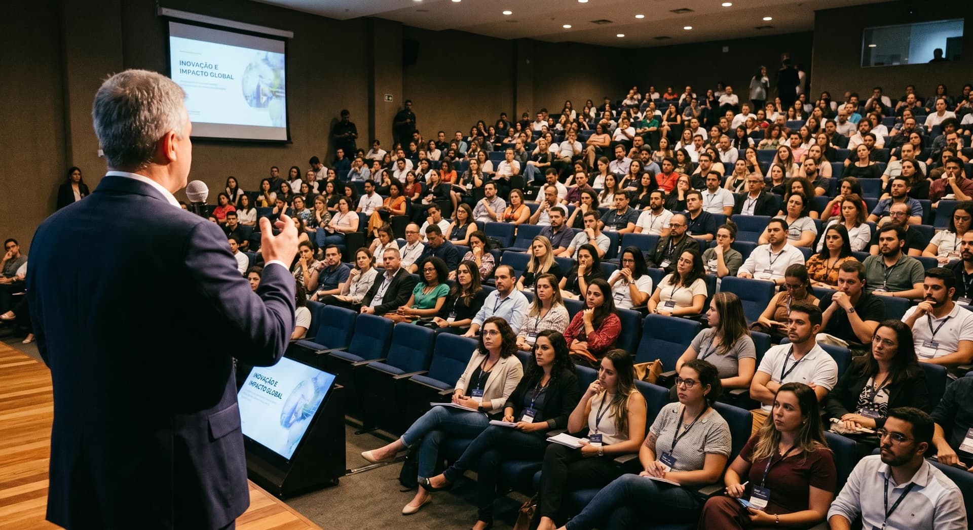 Plateia engajada em evento