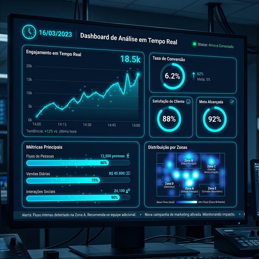 Preview do dashboard ao vivo